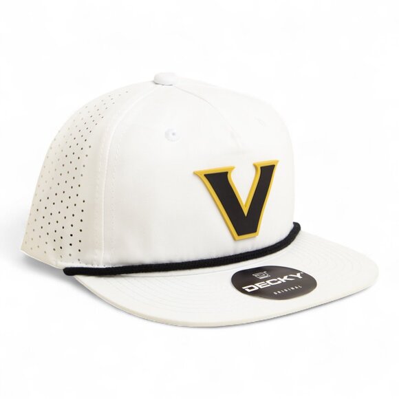 Vanderbilt Commodores Black 3D Perforated Rope Hat- White/ Black - Picture 1 of 3
